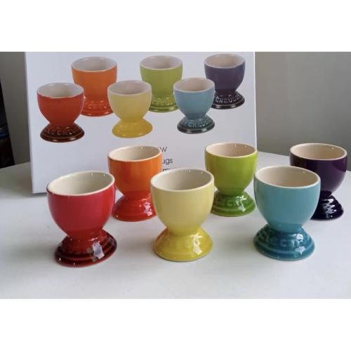 琺瑯炻瓷蛋杯蛋托 釉下彩陶瓷酒盅 廚房裝飾 禮盒裝