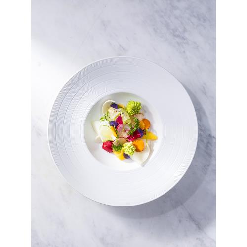 朵頤云圖白底草帽盤意面盤北歐西餐盤陶瓷濃湯盤深盤酒店餐具