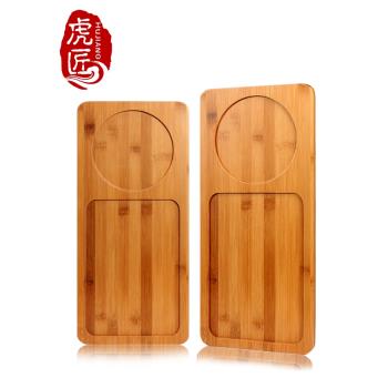 家用簡約小號長方形單層竹製茶盤