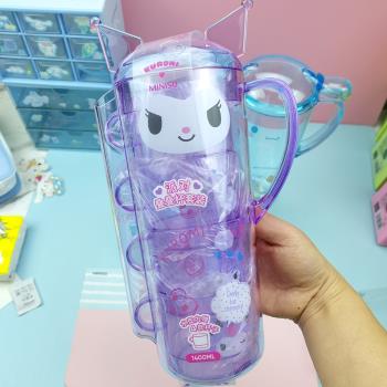 名創優品MINISO三麗鷗派對疊疊杯套裝水壺庫洛米玉桂狗大容量水杯