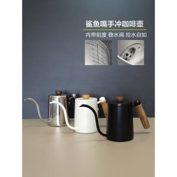 掛耳溫度計防燙木柄手沖咖啡壺