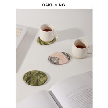 Oakliving大理石桌面擺件杯墊