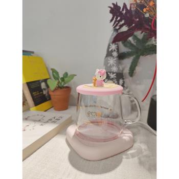 秋冬智慧保溫杯學生可愛玻璃恆溫杯卡通少女粉色辦公室情侶暖暖杯