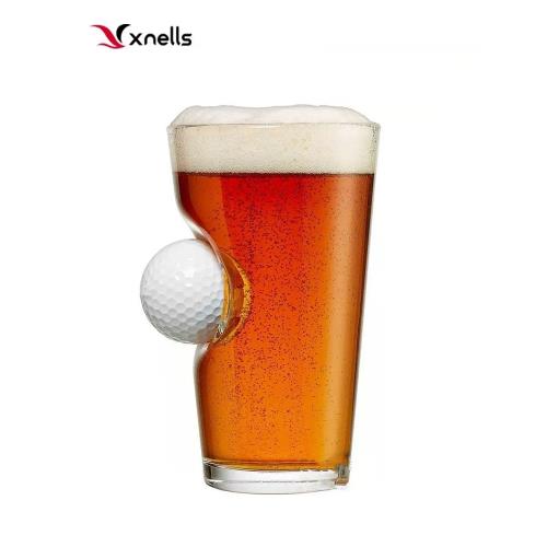 Xnells高爾夫啤酒杯高爾夫球嵌入紀念禮品Hole In One 一桿進洞|酒杯(新