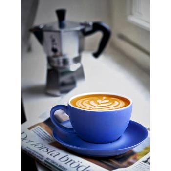 九土克萊因藍咖啡杯子陶瓷杯碟日式拉花杯下午茶套裝joto手作圓杯