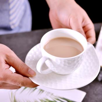 歐式咖啡杯套裝簡約骨瓷咖啡杯水杯咖啡杯創意咖啡陶瓷杯子景德鎮