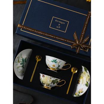 高顏值咖啡杯子高檔精緻骨瓷高階感輕奢陶瓷英式下午茶具套裝禮盒