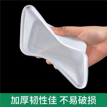 長方形1000ml塑膠乳白一次性餐盒