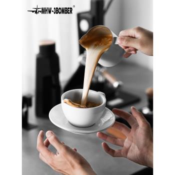 MHW-3BOMBER轟炸機拿鐵杯咖啡杯家用意式拉花杯簡約陶瓷杯碟280ml