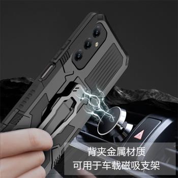 適用三星A14手機殼矽膠A14保護套SamsungA14氣囊防摔全包磨砂軟硬外殼Galaxy金屬磁吸背夾支架5g新品商務男款