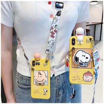 適用三星x cover5手機殼a13支架a23卡通a53/a33腕帶公仔套samsung