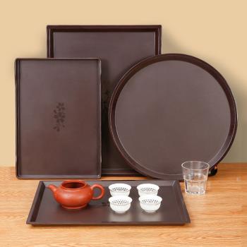 密胺餐具託盤長方形商用餐盤餐廳飯店仿瓷塑膠上菜端菜快餐麵包盤