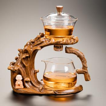 簡易喝茶杯全自動一體懶人玻璃
