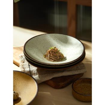 IMhouse日式復古粗陶斗笠碗拉麵碗 家用個性陶瓷湯碗米飯碗甜品碗