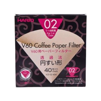 Hario哈里歐102咖啡濾紙1-4人份無漂白V60 濾紙40張