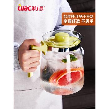 冷水壺耐熱玻璃儲大容量涼白開水杯果汁冷泡茶瓶套裝家用透明容器