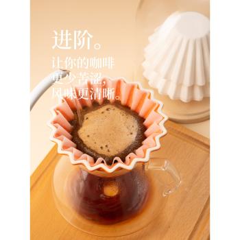 蛋糕型咖啡濾紙手沖手磨粉萃取過濾器具折紙155平底杯防塵收納盒