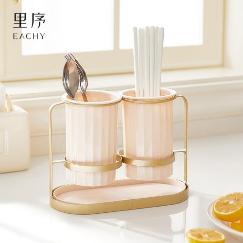 里序筷子收納盒筷子筒簍籠壁掛式免打孔廚房家用透明置物架筷子架