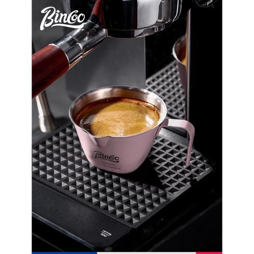 Bincoo意式濃縮咖啡量杯304不銹鋼盎司杯萃取杯帶刻度100ml奶盅