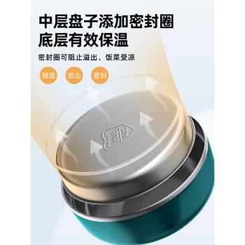快餐杯304不銹鋼飯盒加厚兒童保溫食堂打飯上班族便攜學生便當盒
