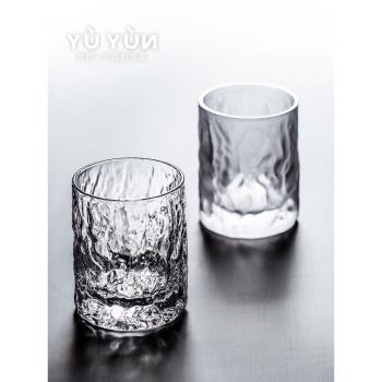 日式家用錘紋ins威士忌玻璃杯