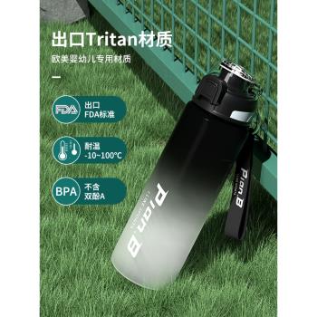tritan運動大容量水杯子男生健身耐高溫塑膠中學生水壺瓶便攜2206