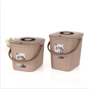 茶渣桶塑膠廢水桶功夫茶具茶臺配件家用垃圾桶排水桶大小號茶水桶