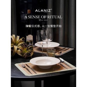 alaniz南茲餐桌墊輕奢高級感防燙隔熱保護墊簡約防水防油矽膠餐墊