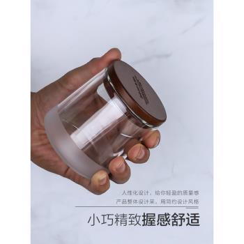 英國ORTOR雙層玻璃杯隔熱帶蓋水杯子辦公茶果汁咖啡杯節日禮品