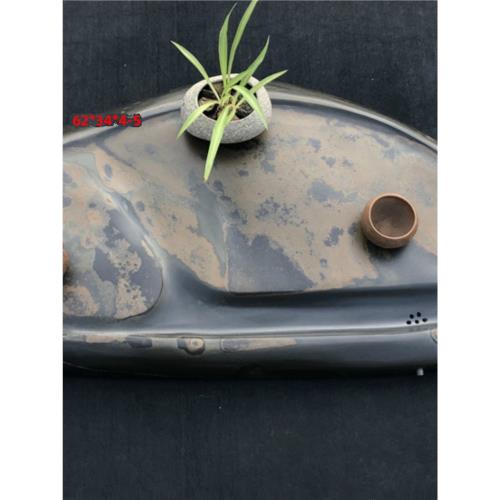 歙硯中式石材料天然原石老坑精品高級茶盤龍尾硯山水茶臺硯臺茶海|茶盤