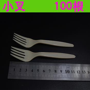 一次性羹叉黃色飯羹長冰羹咖啡羹大羹大叉大刀小羹小叉竹節叉整箱