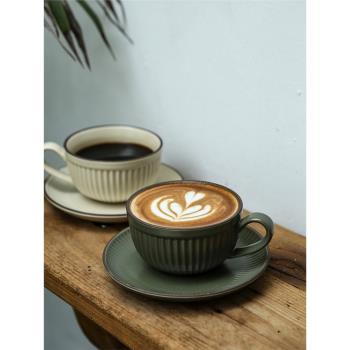 復古中古杯子女士精緻咖啡杯套裝陶瓷家用下午茶高顏值特色拿鐵杯
