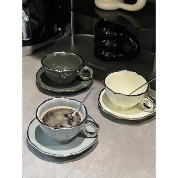 輕奢高顏值女咖啡杯子高檔精緻杯碟套裝歐式下午茶餐具高階感陶瓷