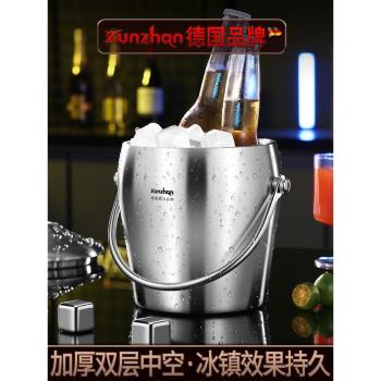 不銹鋼冰桶商用酒吧KTV香檳飲料扎啤酒紅酒桶手提放冰塊的儲存桶