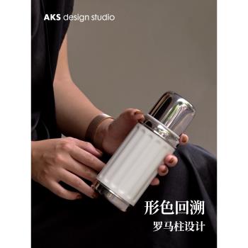 AKS蘇尼翁304不銹鋼保溫杯個性復古潮流咖啡保溫瓶便攜戶外水杯子