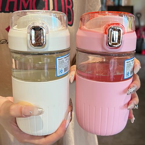 玻璃水杯女生士高顏值帶茶隔茶水分離家用辦公室2025新款泡茶杯子