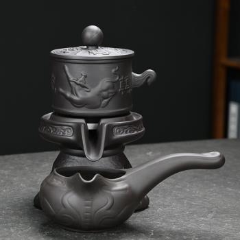 隱茶緣紫砂懶人茶漏濾茶器半自動功夫茶具配件扭轉乾坤泡茶神器