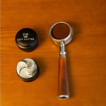 LEAF恆定壓粉器 四漿布粉器 可調節高度58mm通用不銹鋼咖啡壓粉錘