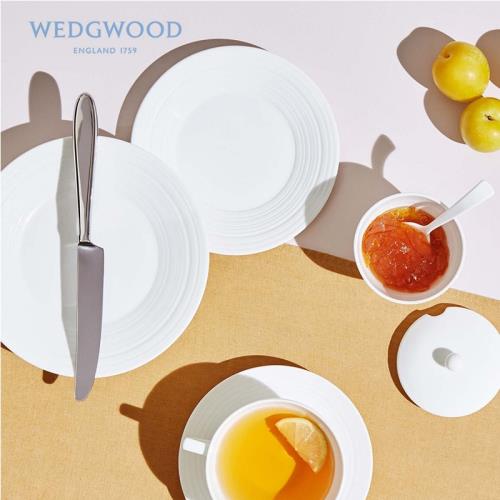 Wedgwood Jasper Conran White 18/23/27cm壓花平盤歐式骨瓷餐具|磁碟