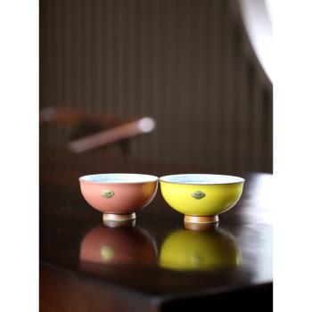 日本餐具有田燒青花飯碗成人純色圓形米飯碗情侶對碗甜品碗小碗