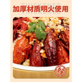 圓形外賣小龍蝦酸菜魚火鍋商用錫紙盒一次性耐高溫鋁箔打包用餐盒