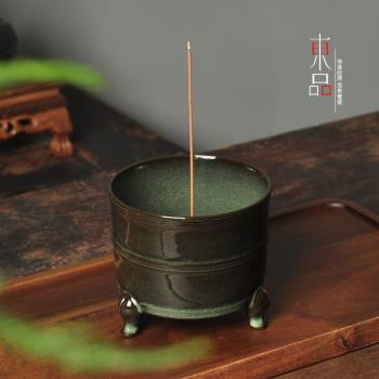 手工龍泉青瓷哥窯擺放香爐