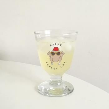 老友記六人行莫妮卡火雞小號可愛甜品冰淇淋玻璃杯高腳杯男女禮物