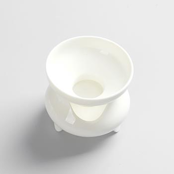 德化白瓷功夫茶具茶漏陶瓷細密網紗茶濾茶葉過濾器濾網濾茶器