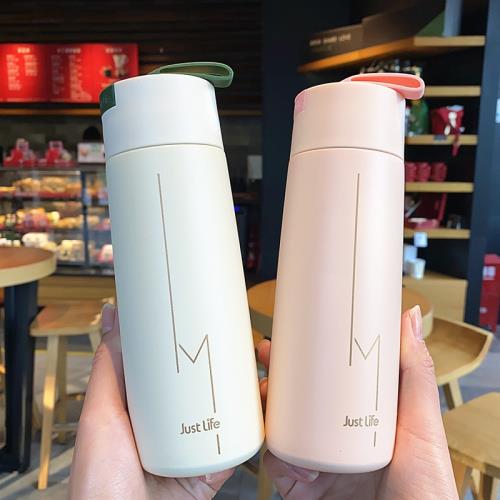 簡約磨砂男女士不銹鋼保溫杯水杯文藝過濾網泡茶車載學生杯子