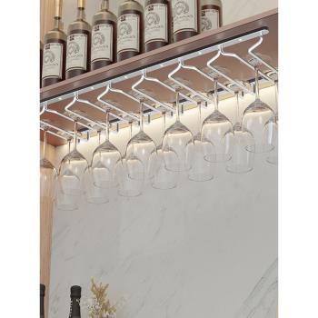 不銹鋼紅酒杯架倒掛酒杯高腳杯家用酒櫃擺件收納懸掛架子高檔輕奢