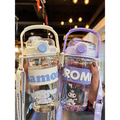 女孩夏天tritan吸管杯子小學生上學專用便攜雙飲杯庫洛米兒童水杯