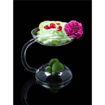 創意個性私房意境菜餐具透明玻璃碗特色菜分子料理酒店餐廳用品