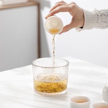 玻璃茶洗家用大號特大可煮加熱杯洗建水茶渣桶水盂茶道中式禪意