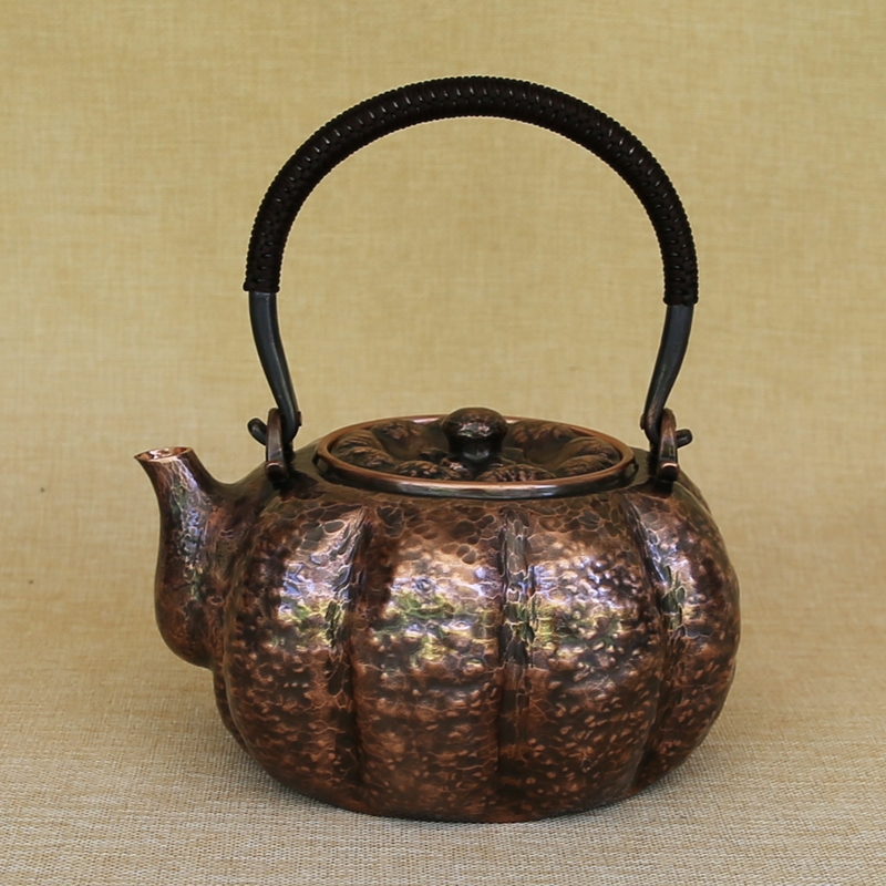 銅器 南瓜酒壺 茶壺 茶道具 茶道 工芸品 美術品 置物